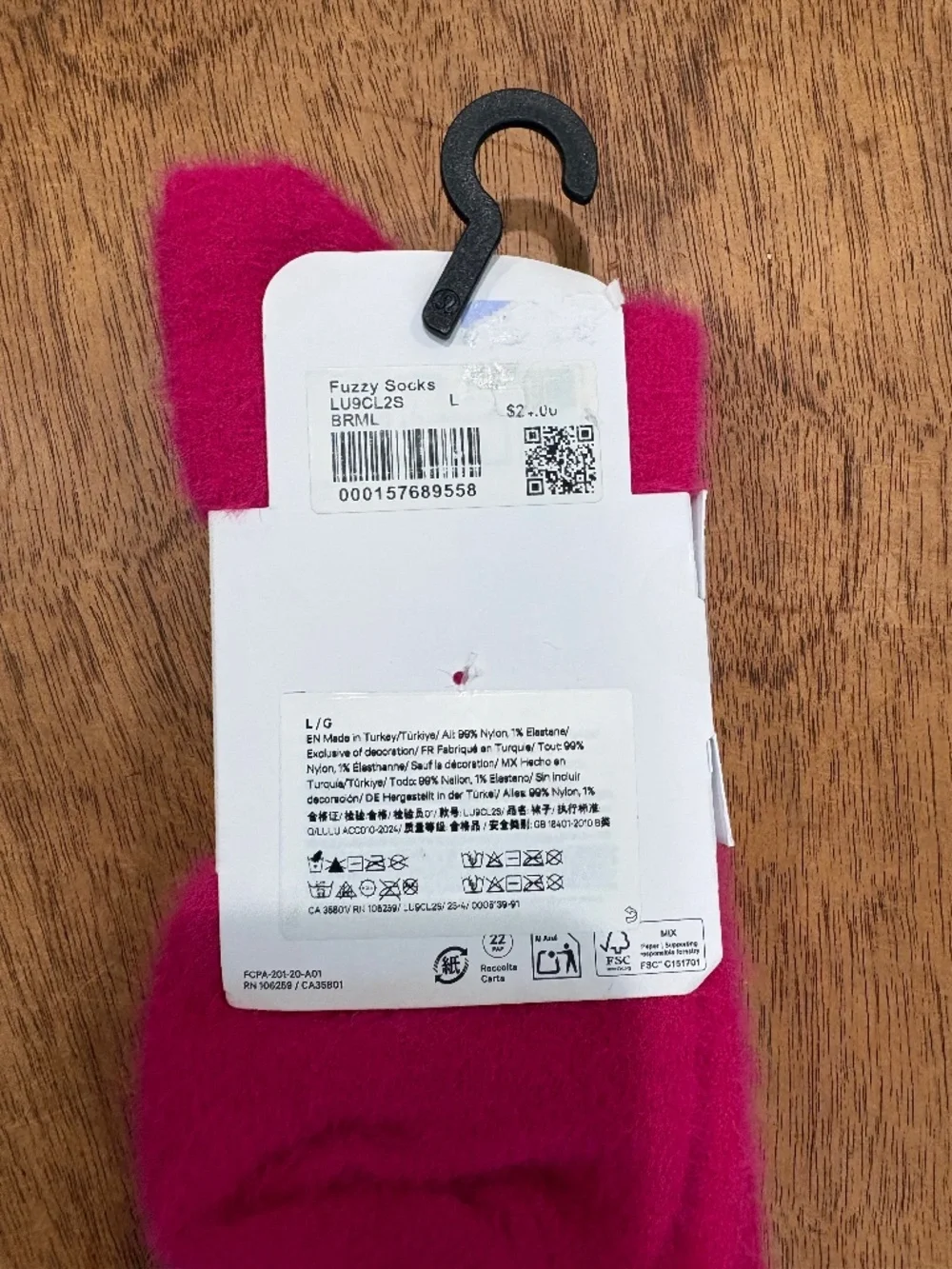 Lululemon fuzzy socks Berry Rumble